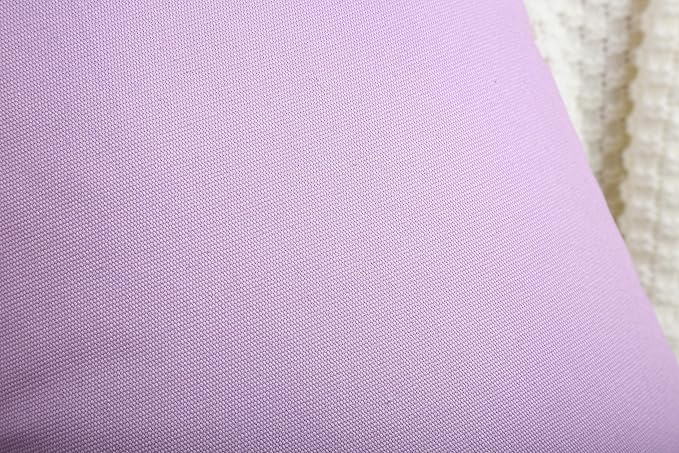 TangDepot Cotton Solid Throw Pillow Covers, 22" x 22" , Light Purple Lavende, 1 Count (Pack of 1) | 100% cotton, same-color zip, machine wash & air dry. For living room, bedroom, office, car. 42 colors, 328 sizes. Cover only.