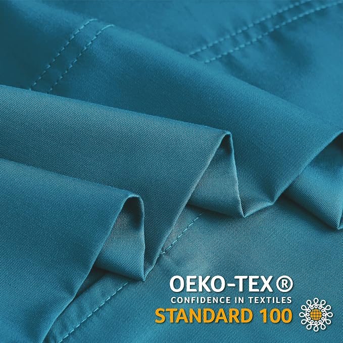 BEDELITE King Size Pillow Cases Set of 2, Rayon Derived from Bamboo, Cooling Pillow Cases for Hot Sleepers & Night Sweats, Breathable and Silky Soft Envelope Pillowcases(Teal, 20"x36")