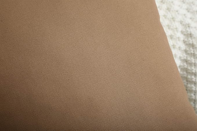 TangDepot Handmade Decorative Solid 100% Cotton Canvas Throw Pillow Covers/Pillow Shams, (28" x28" , Light Coffee, 1 Count (Pack of 1)) | 100% cotton, same-color zip, machine wash & air dry. For living room, bedroom, office, car. 42 colors, 449 sizes. ...