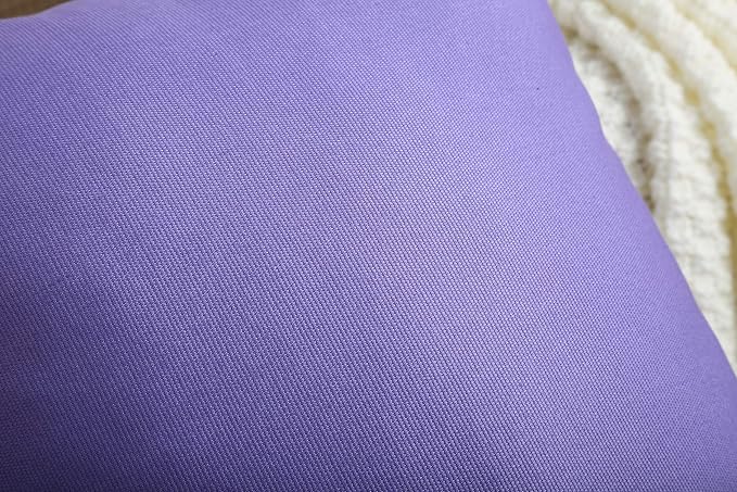 TangDepot Handmade Decorative Solid 100% Cotton Canvas Throw Pillow Covers/Cushion Covers, 45 Colors Available - (20" x20" , Violet, 2 Count (Pack of 1)) | 100% cotton, same-color zip, machine wash & air dry. For living room, bedroom, office, car. 42 c...