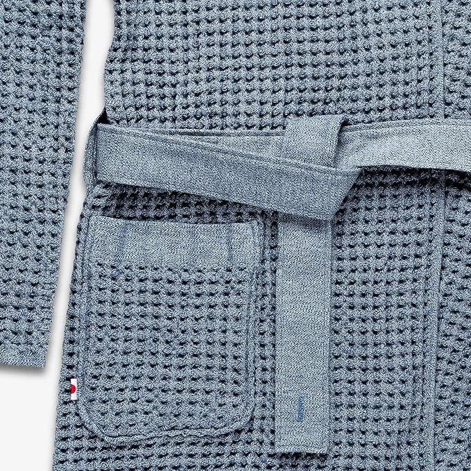 ONSEN Supima Waffle Bath Robe – Luxury Cotton Robe for Women & Men, Lightweight Spa Robe, Quick Dry, Soft & Absorbent