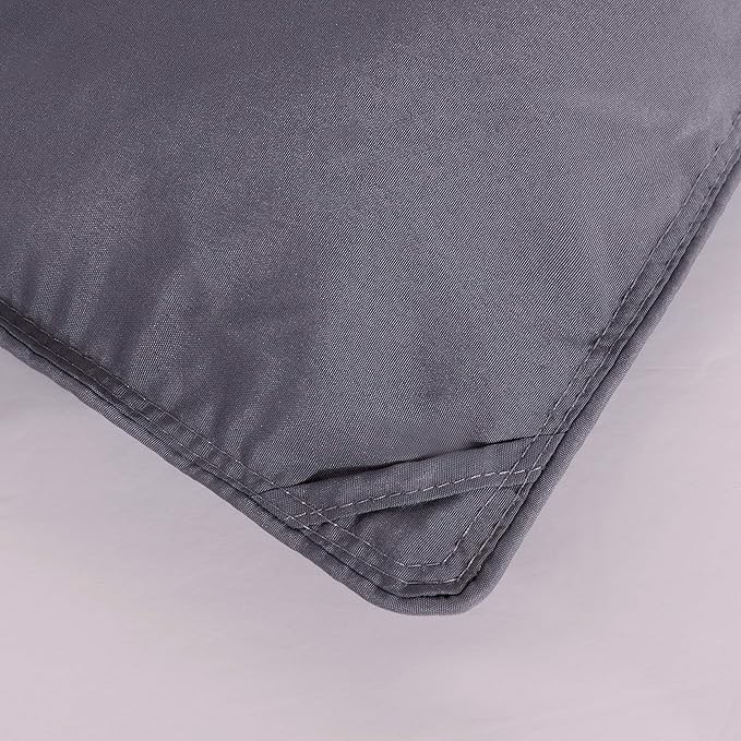Royal Hotel Bedding Plush Down Alternative Comforter Duvet Insert with Corner Tabs - All-Season Hypoallergenic Comforter Reversible - 100% Plush Down Alternative Fill - Oversized King, Gray