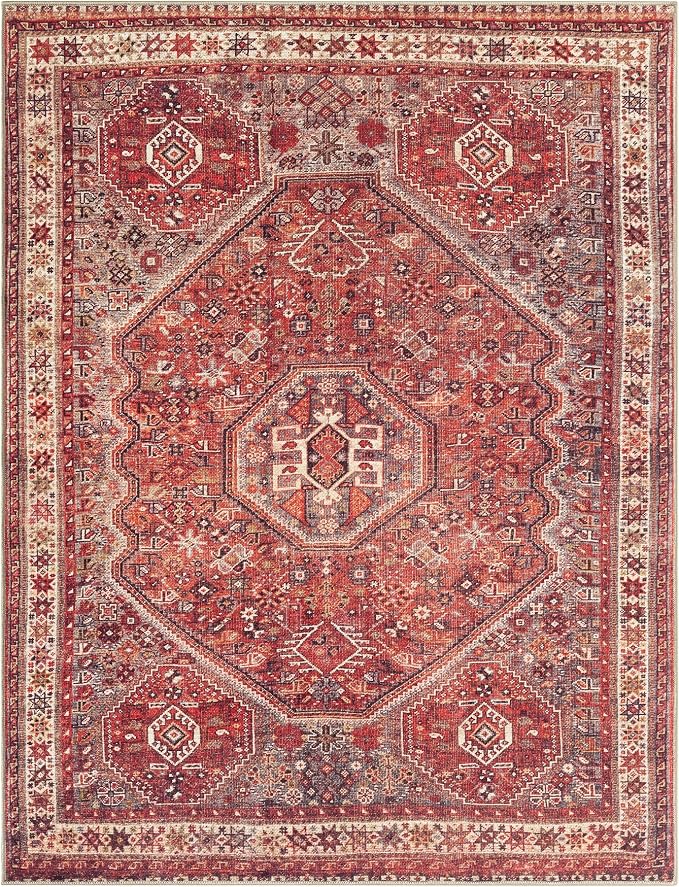 Keen Home Design 3x5 Rug - Machine Washable Entry Rug with Non-Slip Backing, Ideal for Enteryway, Kitchen, Bathroom, Laundry Room - Vintage, Easy Clean, Durable, Low Pile Rug - (3' x 5')