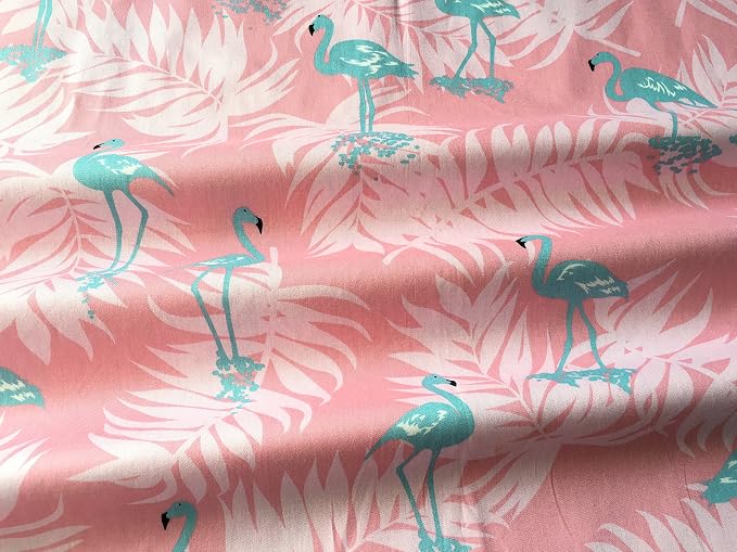 TAOSON Pink Flamingos Pattern 100% Cotton 300 Thread Count Body Pillow Cover Pillowcase Pillow Protector Cushion Cover with Zippers Only Cover No Insert 21"x54" Fits 20 x 54