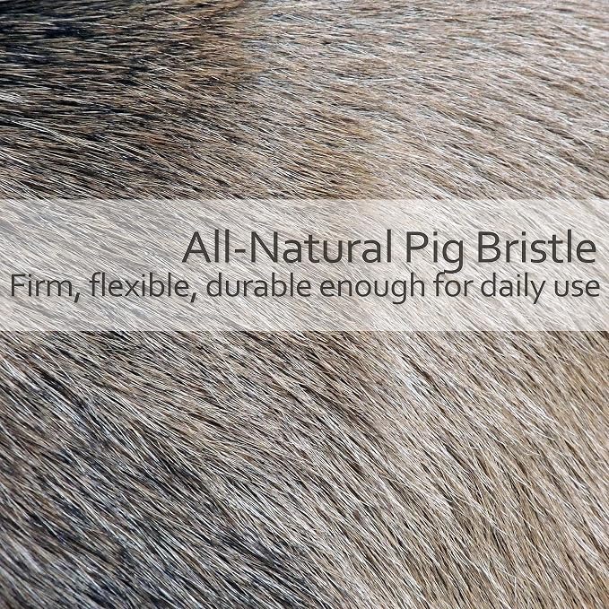 REDECKER Natural Pig Bristle Bath Brush with Oiled Beechwood Handle, 18-1/2-Inches - Back Brush - Shower Back Brush with Long Handle - Natural Bristle Brush, Made in Germany
