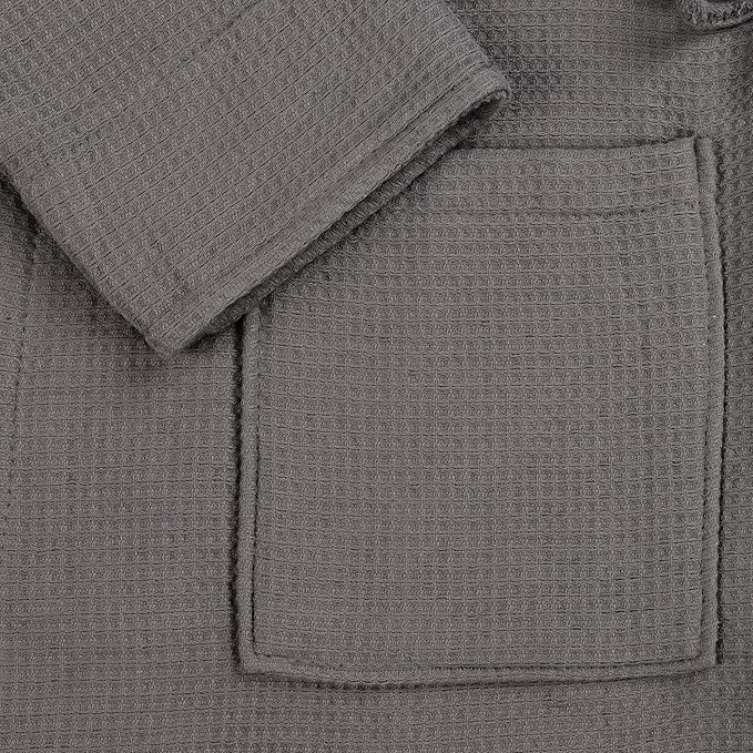 Superior Waffle Weave Cotton Unisex Bathrobe with Belt, Soft and Absorbent Robe for Men and Women Bath Essentials Robes