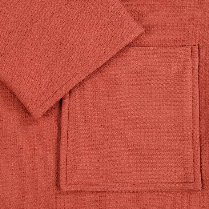 Superior Waffle Weave Cotton Unisex Bathrobe with Belt, Soft and Absorbent Robe for Men and Women Bath Essentials Robes