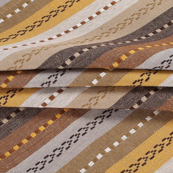 Salsa Stripe Set of 12 Pure 100% Cotton Cloth Napkins 18x18 Inch Dinner Napkin, Wedding Napkins, Machine Washable, Cocktail Napkin, Beige Multicolor-Life By Cotton