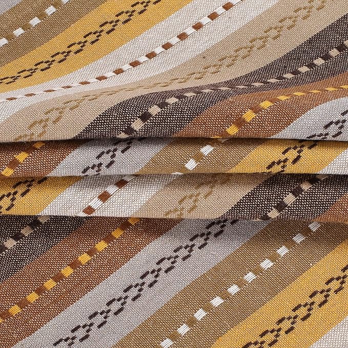 Salsa Stripe Set of 12 Pure 100% Cotton Cloth Napkins 18x18 Inch Dinner Napkin, Wedding Napkins, Machine Washable, Cocktail Napkin, Beige Multicolor-Life By Cotton