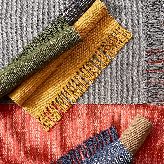 DII Woven Rugs Collection Ribbed Reversible Cotton, Runner, 2 ft 6 in x 6 ft, Stone & Off-White