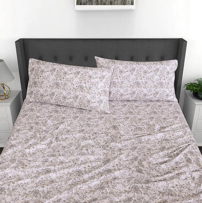 RUVANTI Flannel Sheets Full Size - 100% Cotton Double Brushed Bed Sheets Set, Deep Pockets 16 Inches, All Seasons Breathable & Extra Soft Full Sheets, Warm & Cozy, 4 Piece, Shallow