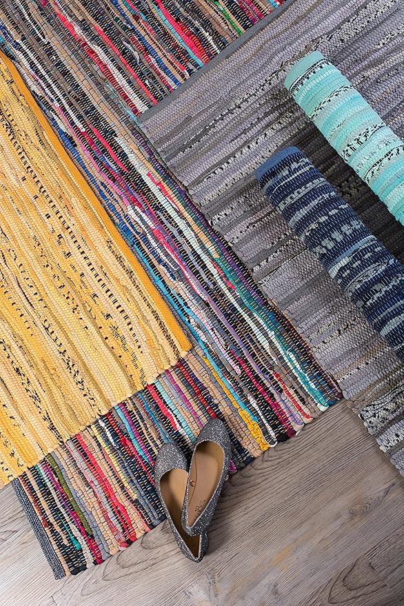 DII Chindi Home Collection Handwoven Multicolor Area Rag Rug, 20x31.5
