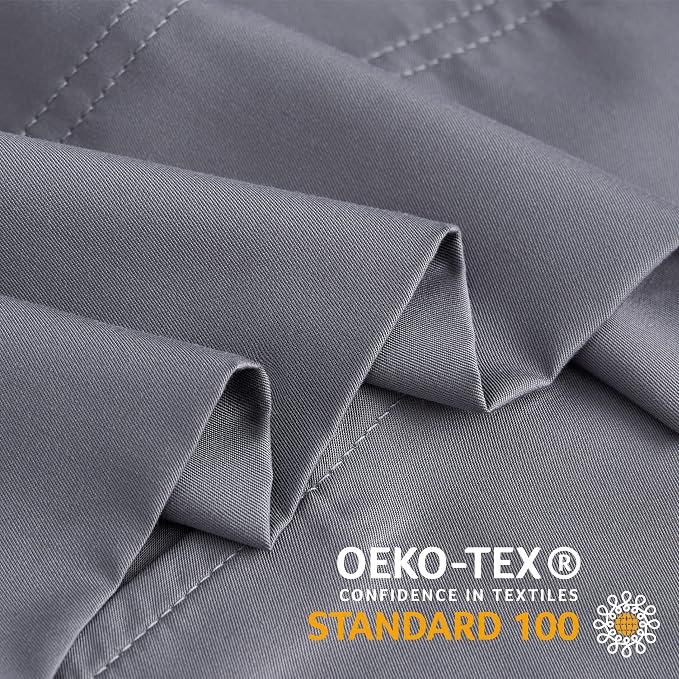 BEDELITE King Size Pillow Cases Set of 2, Rayon Derived from Bamboo, Cooling Pillow Cases for Hot Sleepers & Night Sweats, Breathable and Silky Soft Envelope Pillowcases(Grey, 20"x36")