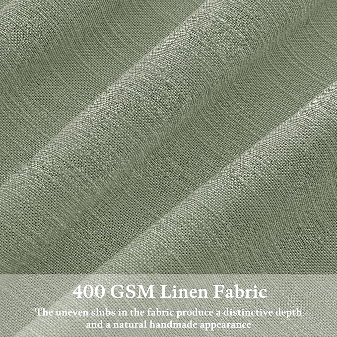 Sage Green Textured Linen Blend Curtains 102 Inches Long for Dining Room Living Pinch Pleated Ceiling Track Semi Sheer Curtains with Hooks Rings Light Filtering Drapes 50 W x 102 L 2 Panels Set