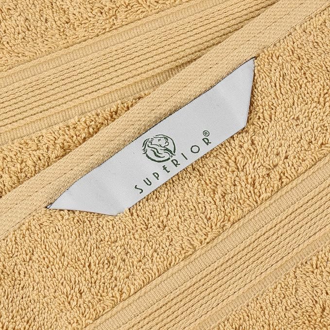 Superior 100% Organic Cotton Bath Towel Set of 3, Daily Use for Bathroom, Guest Bath, Quick Dry, Spa, Resort Towels, Absorbent, Home Essentials, 3-Piece Bath Towels, Oregon Collection, Gold