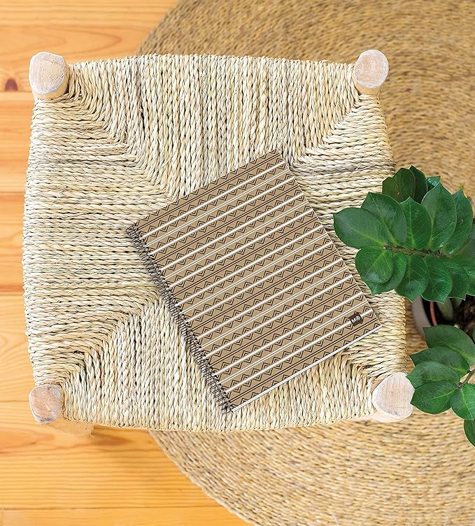 Miquelrius - Notebook Notebook 100% Recycled, 4 Stripes of Colours, A4, 120 Squared Sheets 5 mm, Paper 80 g, 4 Drills, Recycled Cardboard Cover, Eco Aztec Design