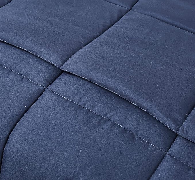 Blue Ridge Home Fashions Microfiber Color Down Down Alternative Comforter, Full-Queen, Navy