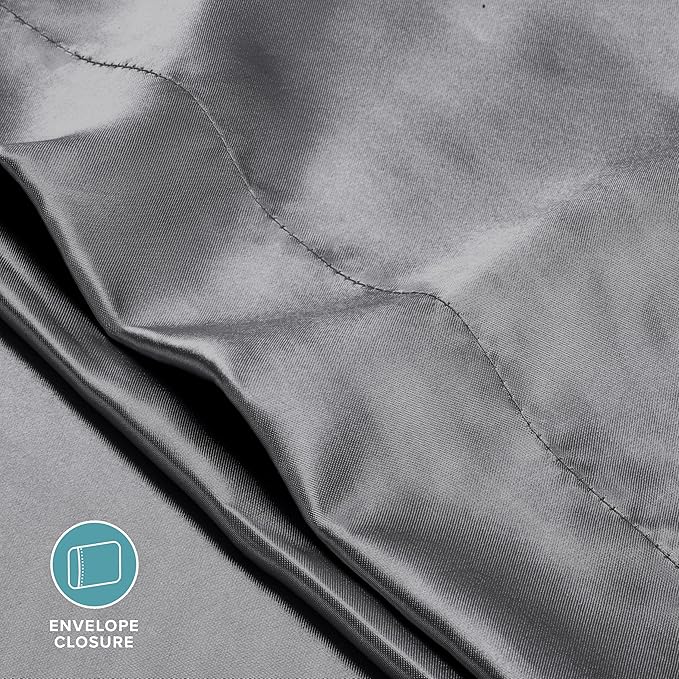 Bare Home 100% Mulberry Silk Pillowcase for Hair and Skin - Ultra Premium 6A Grade 19 Momme Silk Pillow Case - Envelope Enclosure - Breathable Cooling Pillow Cover (King, Grey)