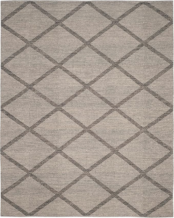 SAFAVIEH Montauk Collection Area Rug - 10' x 14', Black, Handmade Cotton, Ideal for High Traffic Areas in Living Room, Bedroom (MTK821D)