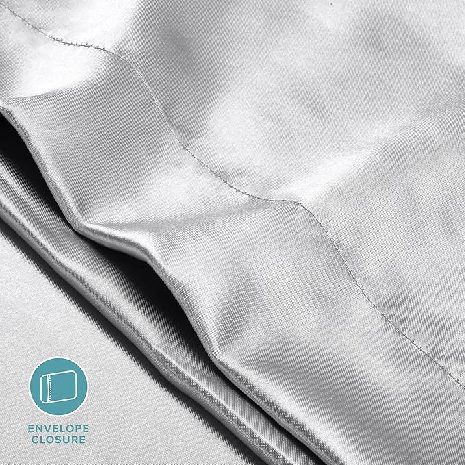 Bare Home 100% Mulberry Silk Pillowcase for Hair and Skin - Ultra Premium 6A Grade 19 Momme Silk Pillow Case - Envelope Enclosure - Breathable Cooling Pillow Cover (Standard, Silver)
